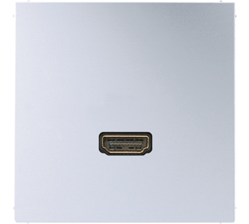 Мультимедиа разъём, HDMI 2.0a, позолоченные контакты; металл; алюминий; Aluminium  MAAL1112  Jung