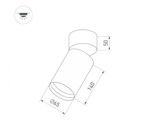 Светильник SP-POLO-SURFACE-FLAP-R65-8W Warm3000 (WH-BK, 40 deg)  027533  Arlight