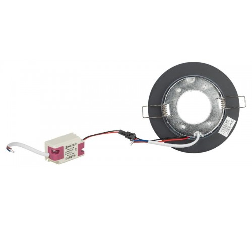 Cветильник встраиваемый со светодиодной подсветкой DK LD51 BK GX53 черный  Б0057468  ЭРА