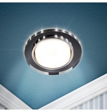 Cветильник встраиваемый со светодиодной подсветкой DK LD51 BK GX53 черный  Б0057468  ЭРА