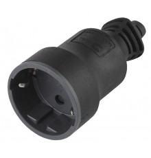 Розетка кабельная R4(B)  c/з 16A прямой ввод черная (10/200/4000) Б0019191  ЭРА