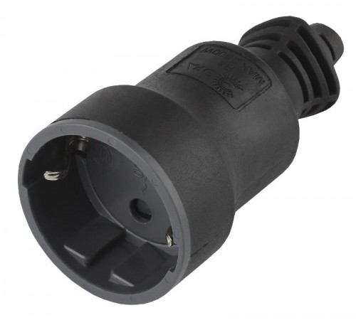 Розетка кабельная R4(B)  c/з 16A прямой ввод черная (10/200/4000) Б0019191  ЭРА