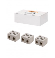 Керамический блок зажимов 50 Ампер 2 пары контактов с крепежным отверстием   SQ0531-0509  TDM