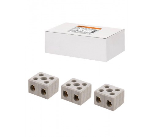 Керамический блок зажимов 50 Ампер 2 пары контактов с крепежным отверстием   SQ0531-0509  TDM