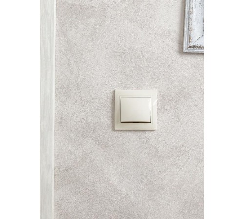 КВАРТА Кремовый Выключатель 1-клавишный 10А ВС10-1-0-ККм  EVK10-K33-10-DM  GENERICA