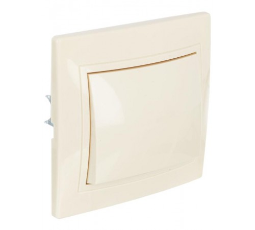 КВАРТА Кремовый Выключатель 1-клавишный 10А ВС10-1-0-ККм  EVK10-K33-10-DM  GENERICA