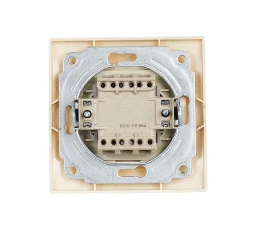 КВАРТА Кремовый Выключатель 1-клавишный 10А ВС10-1-0-ККм  EVK10-K33-10-DM  GENERICA
