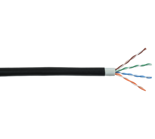 Каб. в. п. U/UTP кат. 5E 4х2х24AWG solid LSZH/LDPE чер.  LC3-C5E04-189  ITK