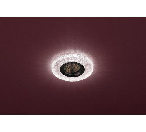 Светильник точечный встраиваемый DK LD1 MR16 3Вт GU5.3 розовый с подсветкой  Б0018776  ЭРА