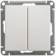 W59 Белый Переключатель 2-клавишный 10АХ  VS610-256-1-86  SE