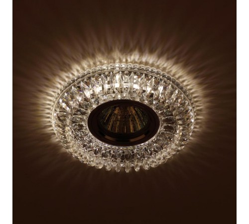 Светильник точечный встраиваемый DK LD34 SL/WH декор cо светодиодной подсветкой MR16, прозрачный  Б0036479  ЭРА