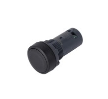 Кнопка SB7 моноблочная 22мм черная с возвратом, пластик, 1НО+1НЗ, IP65  SB7NA25  SE