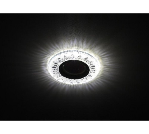 Светильник точечный встраиваемый под лампу DK LD9 MR16 50Вт GU5.3 прозрачный с подсветкой  Б0028080  ЭРА