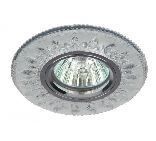 Светильник точечный встраиваемый под лампу DK LD9 MR16 50Вт GU5.3 прозрачный с подсветкой  Б0028080  ЭРА