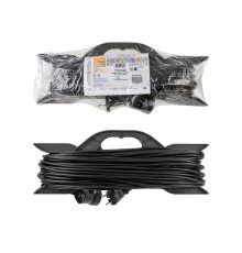 Удлинитель-шнур на рамке силовой народный ПВС 3500 Вт б/з, 50м, штепс. гнездо SQ1307-0325  TDM