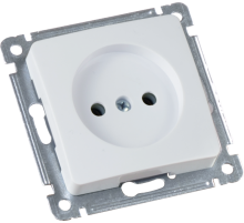 Розетка скрытой установки, одноместная, механизм, цвет белый  РС16-401  HEGEL