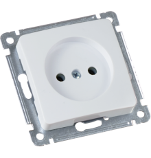 Розетка скрытой установки, одноместная, механизм, цвет белый  РС16-401  HEGEL