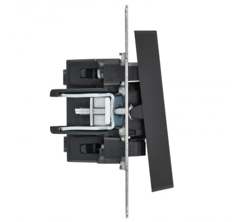 BRITE Выключатель 1-клавишный с индикацией 10А ВС10-1-1-БрГ графит  BR-V10-1-10-K53  IEK