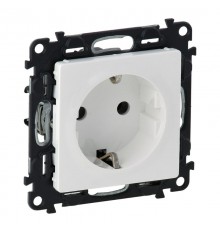 Valena LIFE DIY Белый Розетка 1-ая с/з с защитными шторками, безвинт.зажим  753420  Legrand