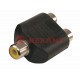 Переходник гнездо RCA - 2 гнезда RCA  14-0422  REXANT