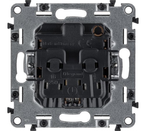 Valena LIFE DIY Белый Розетка 1-ая с/з с защитными шторками, безвинт.зажим  753420  Legrand