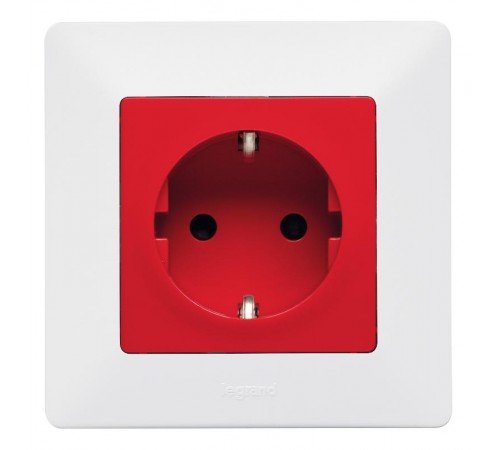 Valena LIFE DIY Белый Розетка 1-ая с/з с защитными шторками, безвинт.зажим  753420  Legrand