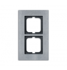 Рамка 2-постовая, серия carat, сталь  1754-0-4255   2CKA001754A4255  ABB