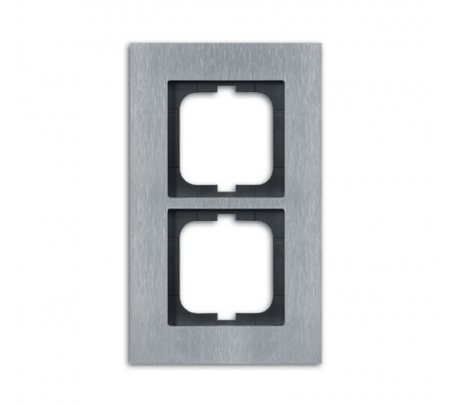 Рамка 2-постовая, серия carat, сталь  1754-0-4255   2CKA001754A4255  ABB