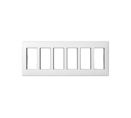 Simon CIMA 500 Рамка с суппортами на 6 модулей 500CIMA, 164х30х409мм, 9мм, белый  51010106-030  Simon