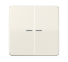 Клавиши ударопрочные для сдвоенногых выключателей с подсветкой; слоновая кость  CD595KO5BF  Jung