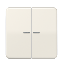 Клавиши ударопрочные для сдвоенногых выключателей с подсветкой; слоновая кость  CD595KO5BF  Jung