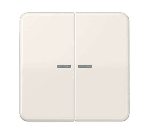 Клавиши ударопрочные для сдвоенногых выключателей с подсветкой; слоновая кость  CD595KO5BF  Jung