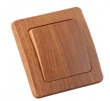 Выключатель скрытой установки, одноклавишный, цвет дуб  ВС16-311-05  HEGEL