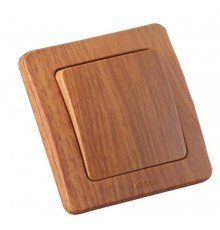 Выключатель скрытой установки, одноклавишный, цвет дуб  ВС10-311-05  HEGEL