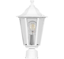 Светильник садово-парковый 6203 100W 230V E27 195*195*360мм белый ДИАМЕТР ОСНОВАНИЯ 65 мм  11067  FERON