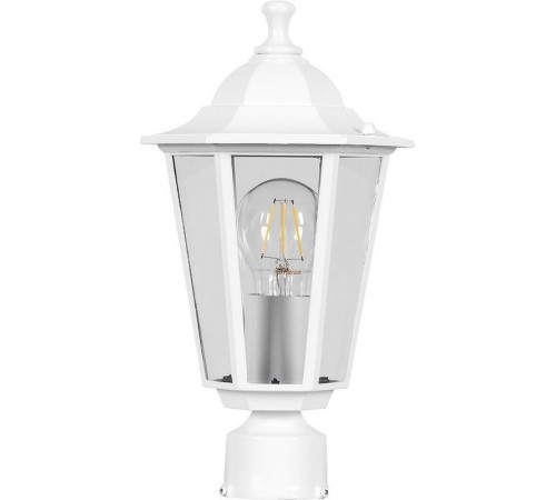 Светильник садово-парковый 6203 100W 230V E27 195*195*360мм белый ДИАМЕТР ОСНОВАНИЯ 65 мм  11067  FERON