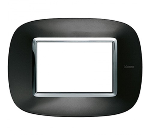 Axolute декоративные накладки в форме эллипса, металлизированные, цвет тёмный металлик, на 3 модуля  HB4803XS  Legrand