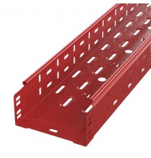 Лоток перфорированный Стандарт 300х50х3000 (0,8 мм) RAL 3000 (12 м/уп)  PR16.1908  Промрукав