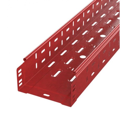 Лоток перфорированный Стандарт 200х50х3000 (0,8 мм) RAL 3000 (12 м/уп)  PR16.1905  Промрукав