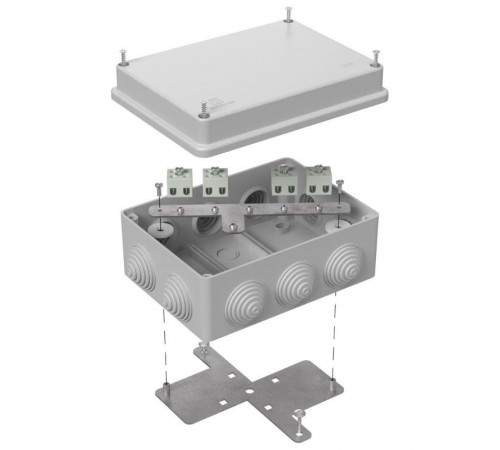 Коробка огнестойкая для о/п 40-0310-FR1.5-8 Е15-Е120 RAL7035 150х110х70 (6 шт/кор) серая  40-0310-7035-FR1.5-8  Промрукав