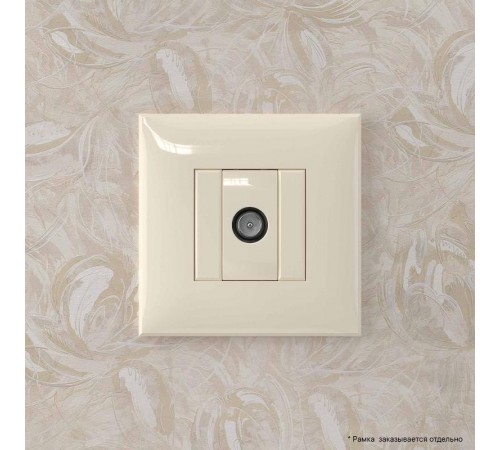 Розетка TV оконечная в стену, "Avanti", "Ванильная дымка"  4405523  DKC