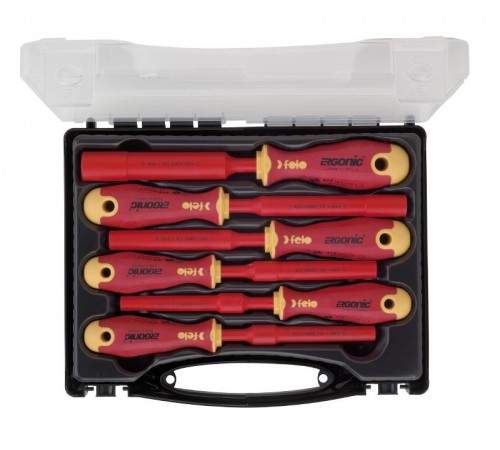 Набор отверток диэлектрических M-TECH Ergonic в кейсе, 6 шт  41910636  Felo