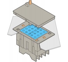 Блок PC-E-VA-8-8 Клеммный для цепей полярности, контакт до разрыва, монтаж в панель, зажим под болт  1SNA166630R0100  TE