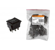 Клавишный переключатель YL-206 черный 3 положения 2з+2з  SQ0703-0017  TDM