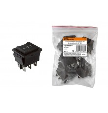 Клавишный переключатель YL-206 черный 3 положения 2з+2з  SQ0703-0017  TDM