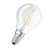 Лампа светодиодная LED Retrofit CLASSIC P 15 CL 1,5 W/2700K E14  4058075434349  OSRAM