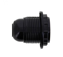 Патрон с кольцом карболитовый Е27 черный без наклейки PROxima  LHC-E27-r  EKF