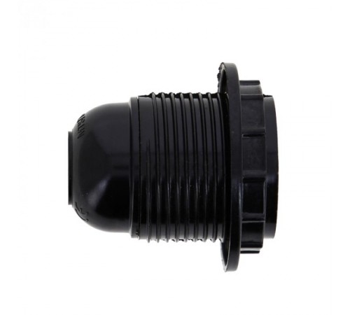 Патрон с кольцом карболитовый Е27 черный без наклейки PROxima  LHC-E27-r  EKF