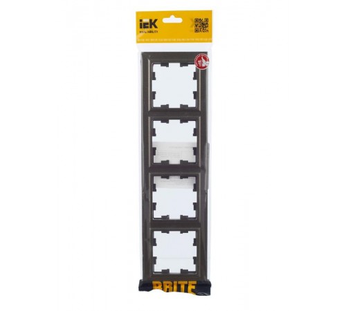 BRITE Рамка 4-ая РУ-4-БрТБ темная бронза  BR-M42-K45  IEK
