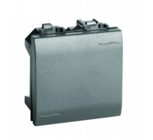 Brava черный Выключатель 16А 2 мод.  77002N  DKC